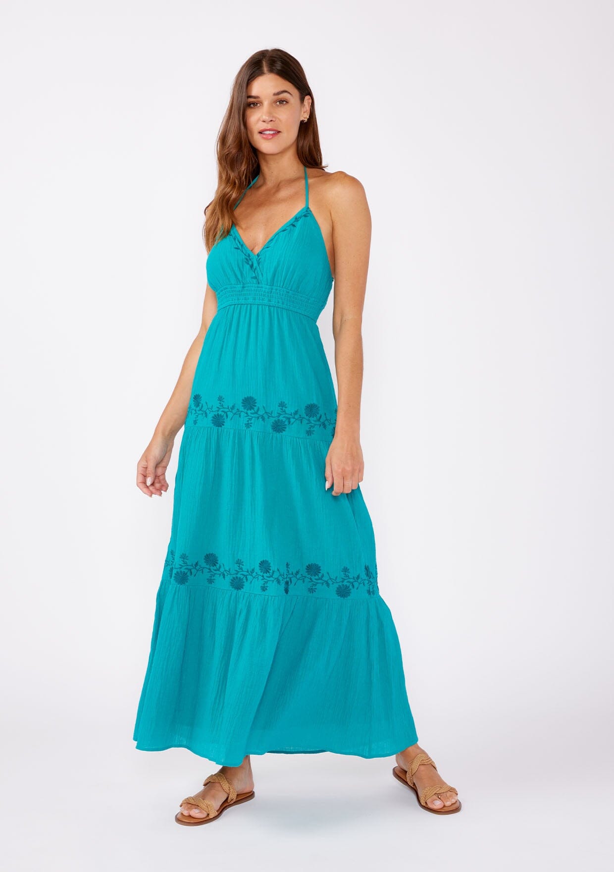 Blissed Out Maxi Dress Teal Blue / L Blissed Out Maxi Dress Teal Blue / L