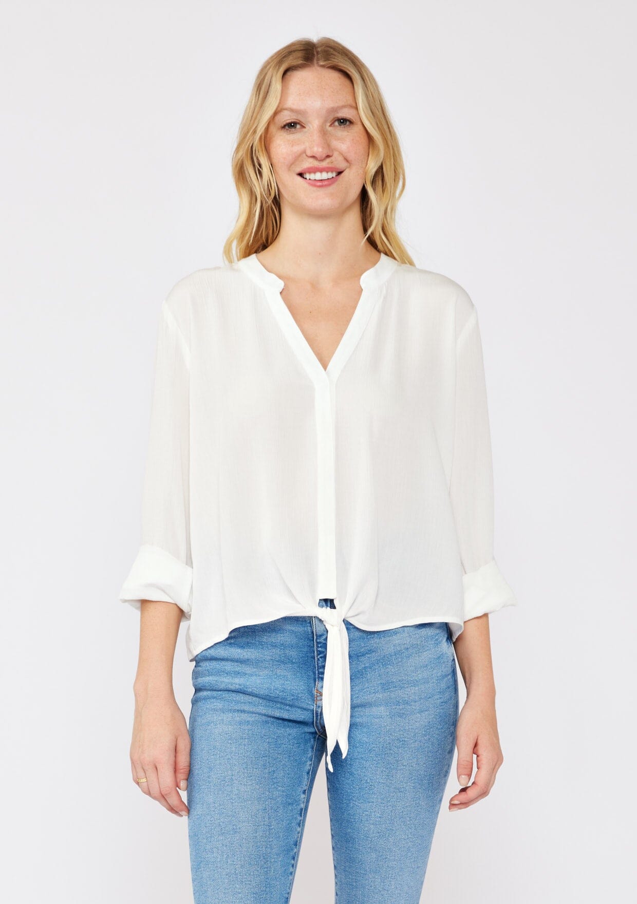 Blooming Jelly Womens Dressy Casual Blouses 3/4 Sleeve V Neck Ruffle Blooming Jelly Womens Dressy Casual Blouses 3/4 Sleeve V Neck Ruffle