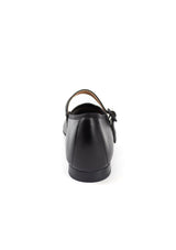 Black shoe on a white background