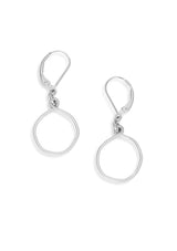 sterling silver dainty open circle earrings with a leverback.