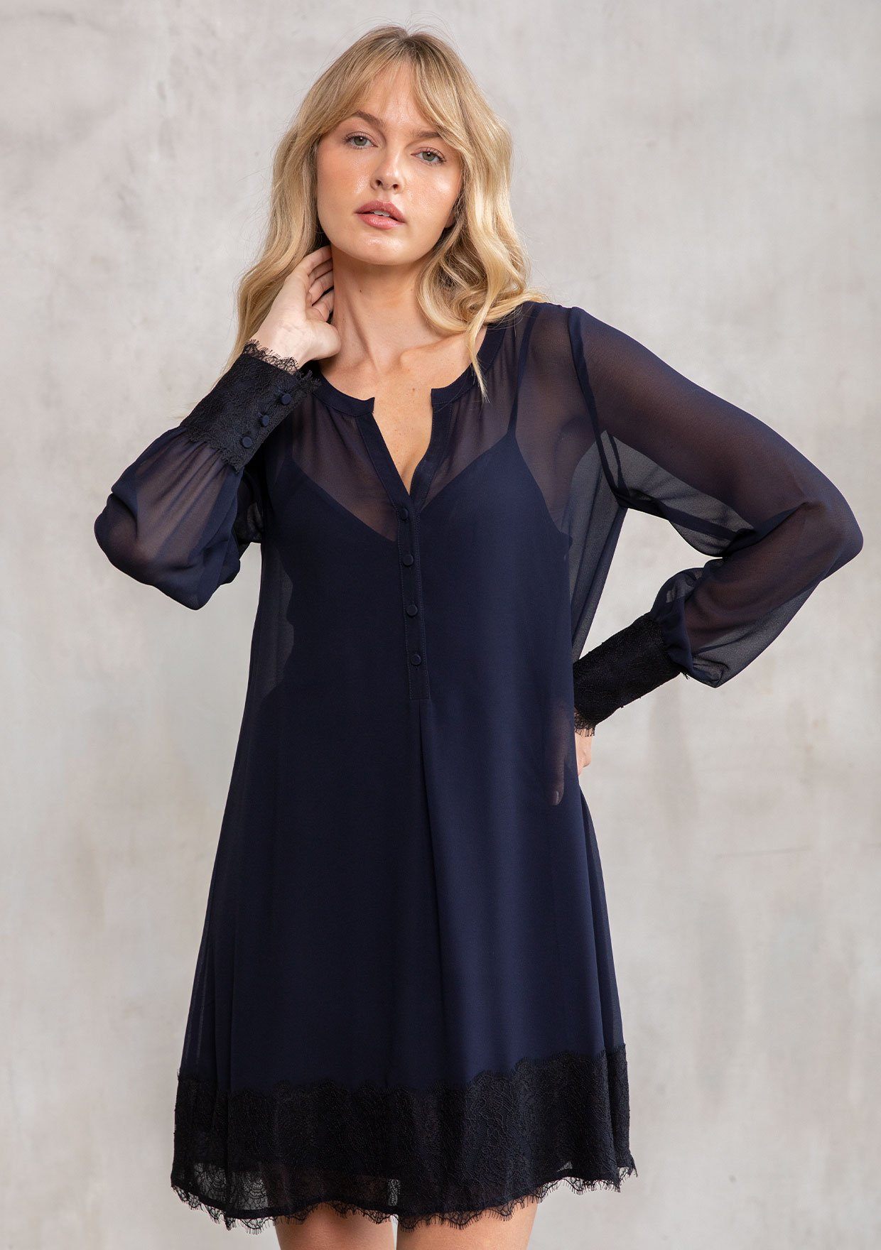 Bohemian Lace Holiday Mini Dress