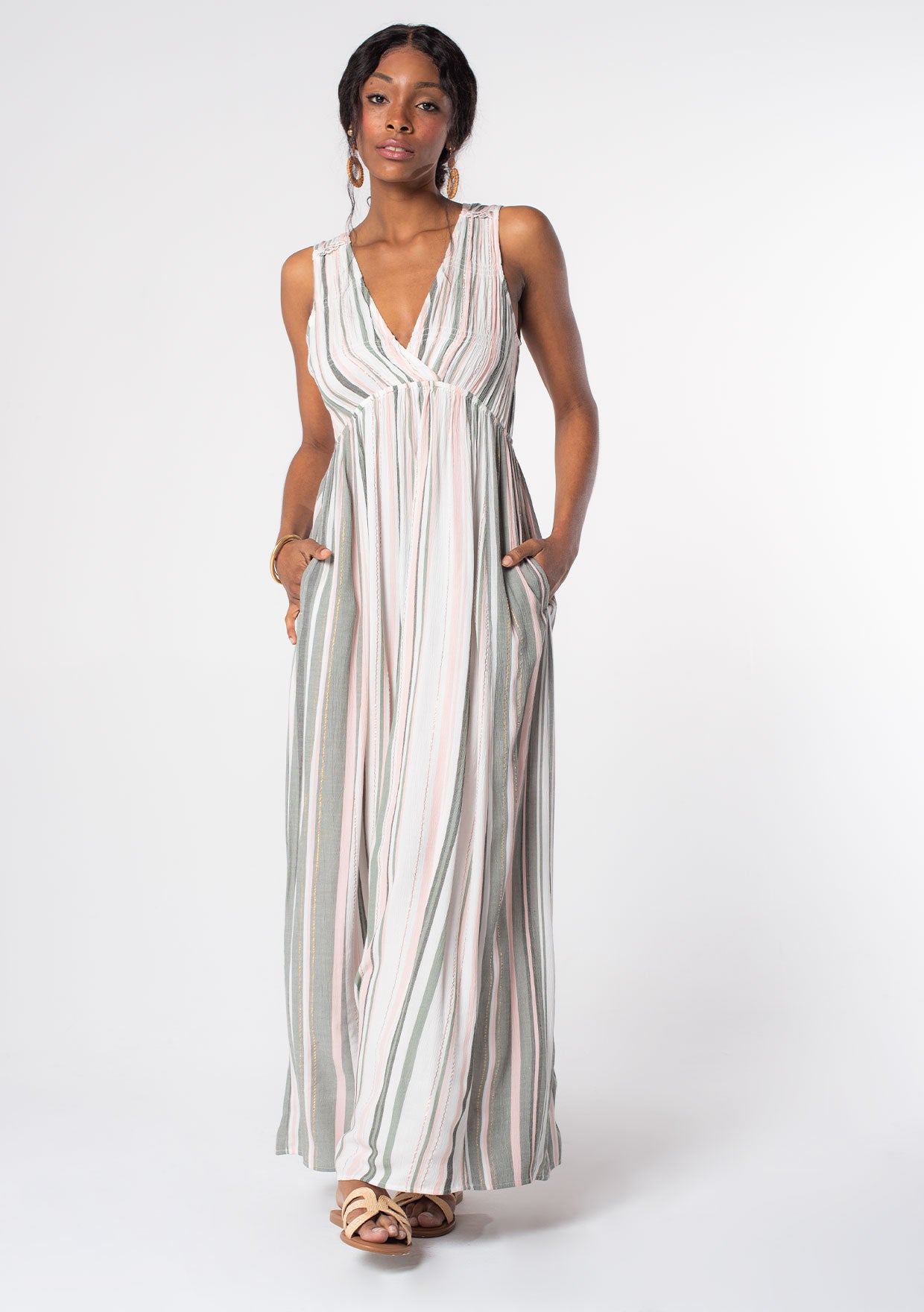Striped Maxi Dress + Shein Review - Loverly Grey