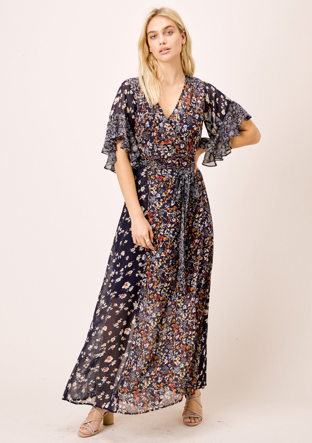 Priscilla Floral Wrap Dress Midnight/Multi / S Priscilla Floral Wrap Dress Midnight/Multi / S