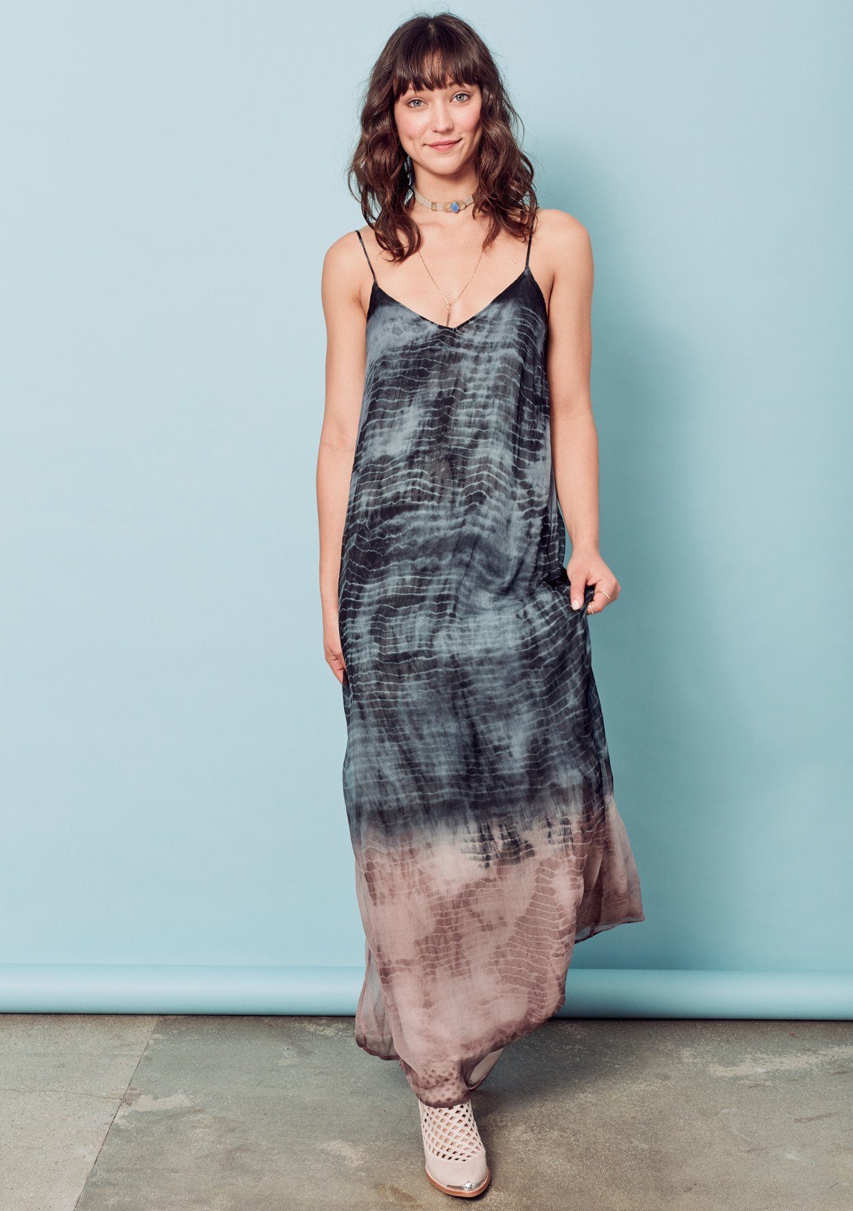 Blue Tie Dye Maxi Dress + Summer Dress