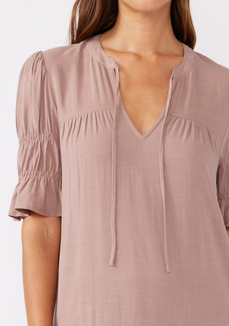 Lulu Drop Waist Mini Dress Light Mocha / M Lulu Drop Waist Mini Dress Light Mocha / M