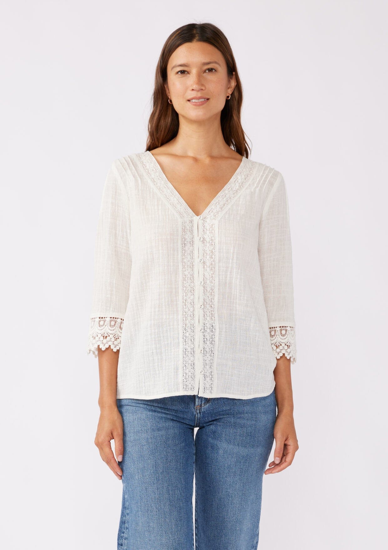 If You Wish Lace Detail Blouse
