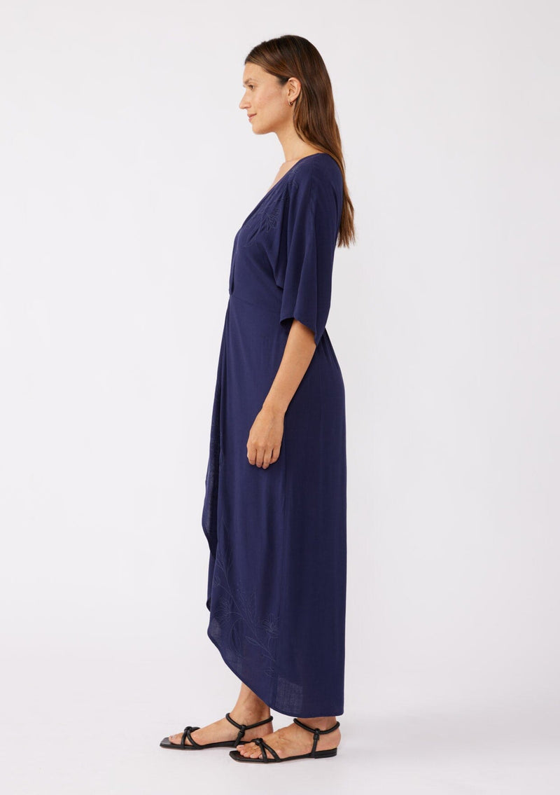 Maritime Knot Front Maxi Dress Black/Natural / M Maritime Knot Front Maxi Dress Black/Natural / M