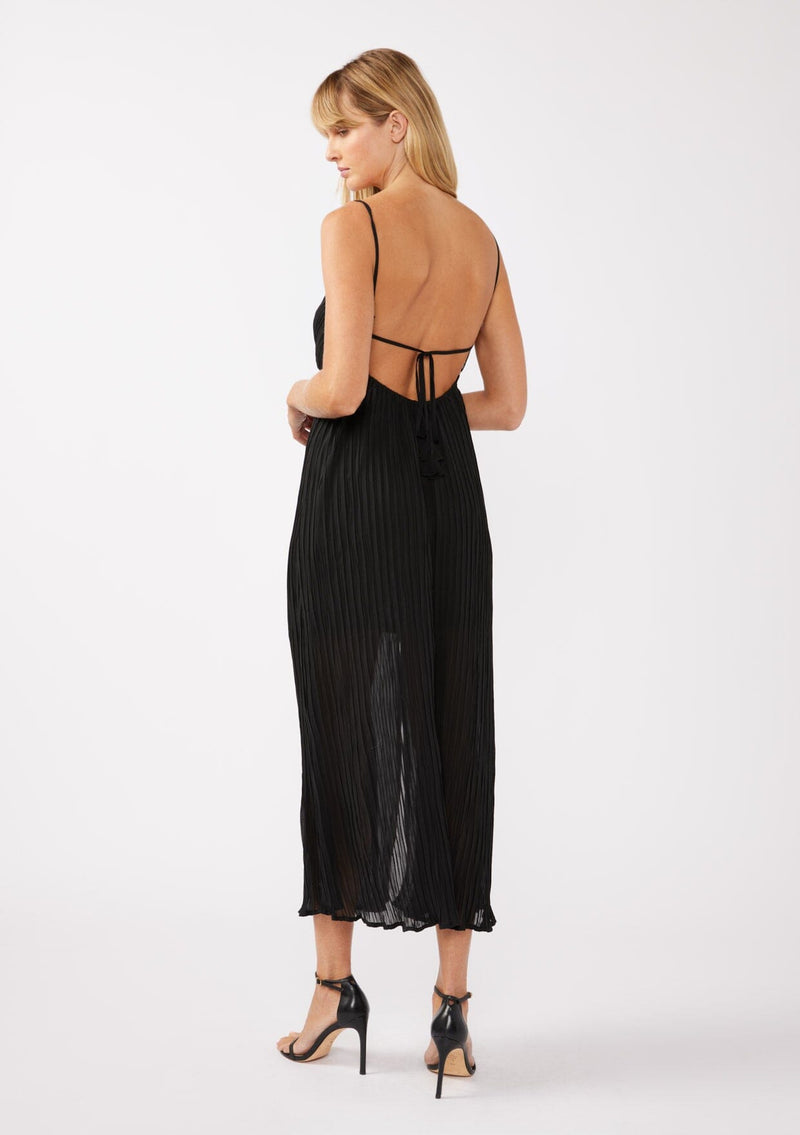 Spin For Me Pleated Maxi Dress Black / M Spin For Me Pleated Maxi Dress Black / M