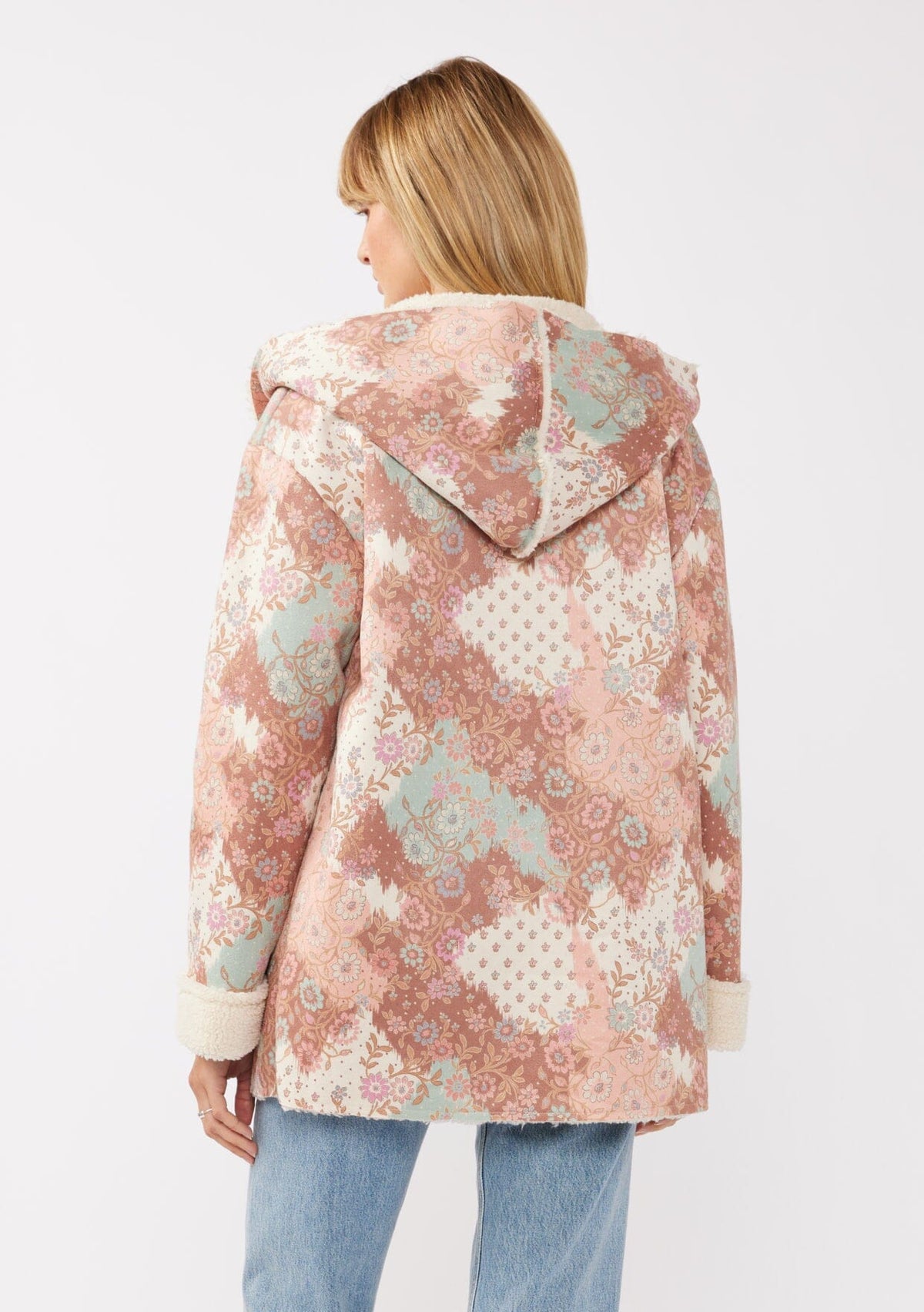 Women's Floral Statement Jacket + Faux Shearling | LOVESTITCH
