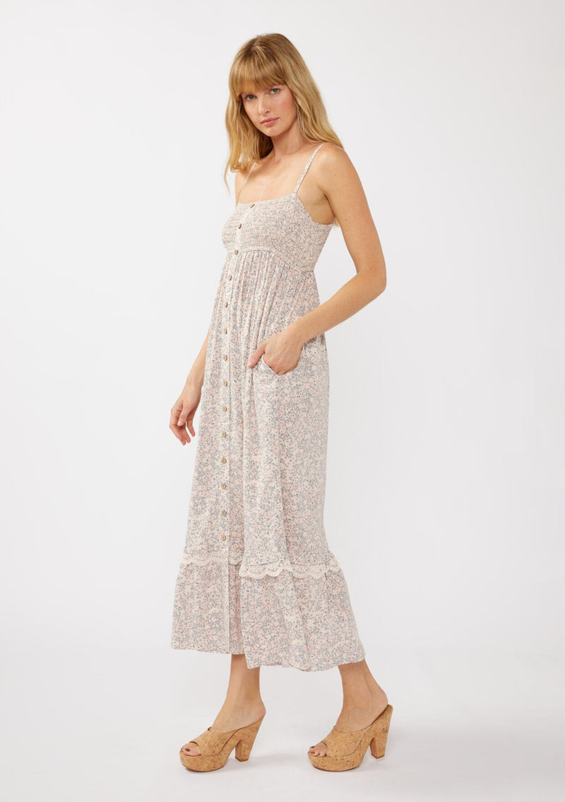 Sweet Escape Floral Maxi Dress Natural/Pink / M Sweet Escape Floral Maxi Dress Natural/Pink / M