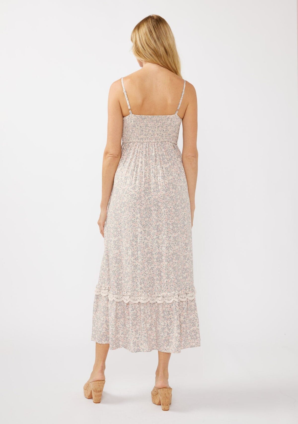 Sweet Escape Floral Maxi Dress Natural/Pink / M