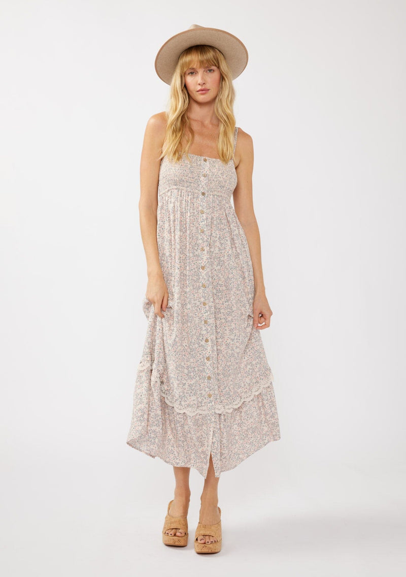 Sweet Escape Floral Maxi Dress Natural/Pink / M Sweet Escape Floral Maxi Dress Natural/Pink / M
