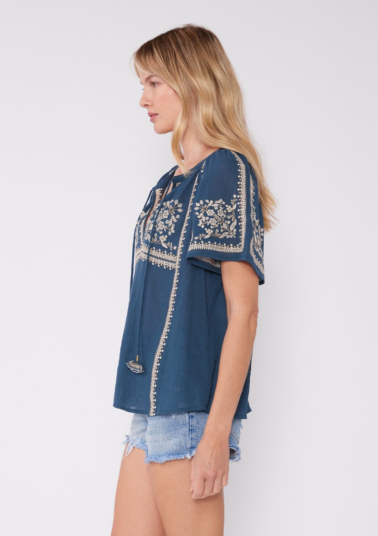 Embroidered Raglan SLV Top main image 1