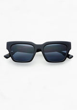 [Color: Black] Black sunglasses with a rectangular design from FREYRS.