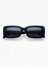 [Color: Black] Rectangular bold black sunglasses from FREYRS.