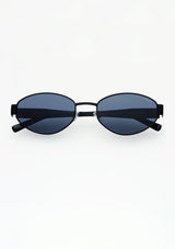[Color: Black] Oval shaped sunglasses from FREYRS. 