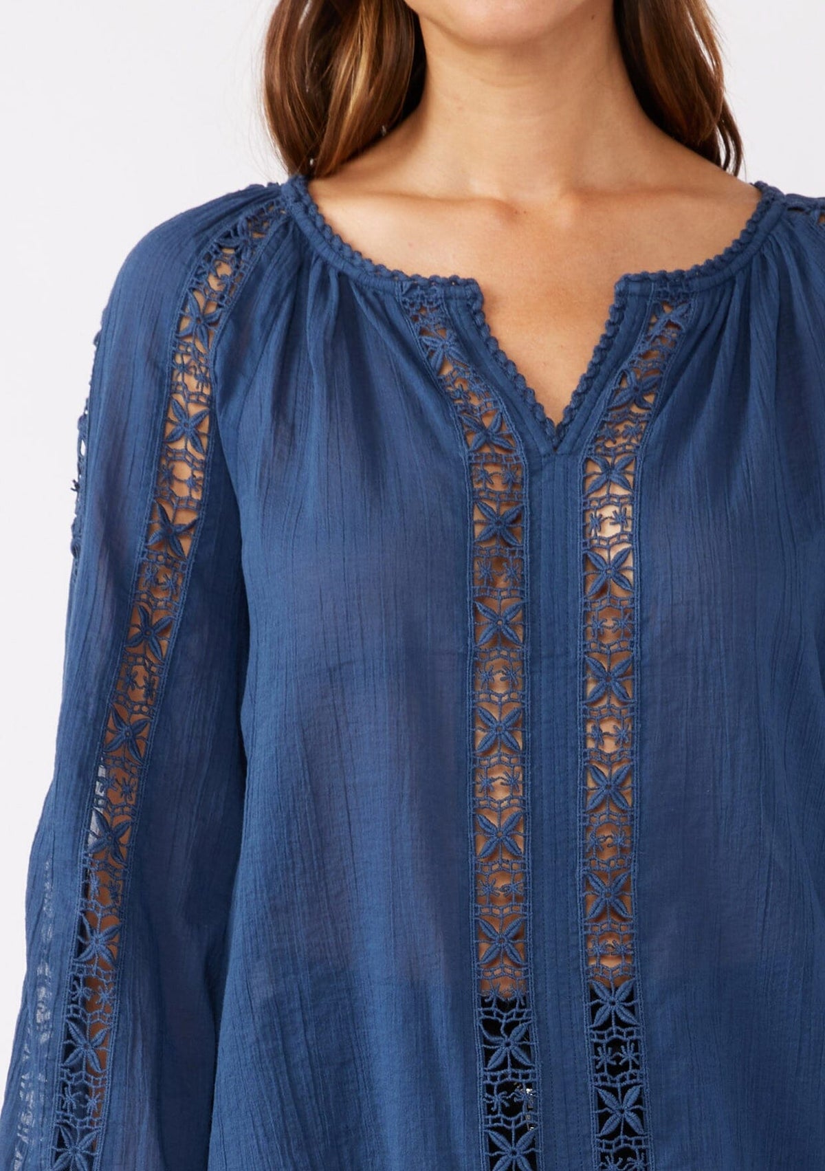 Women's Cotton Bohemian Bell Sleeve Top | LOVESTITCH