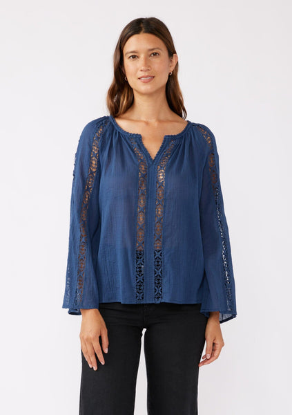 Women's Cotton Bohemian Bell Sleeve Top | LOVESTITCH