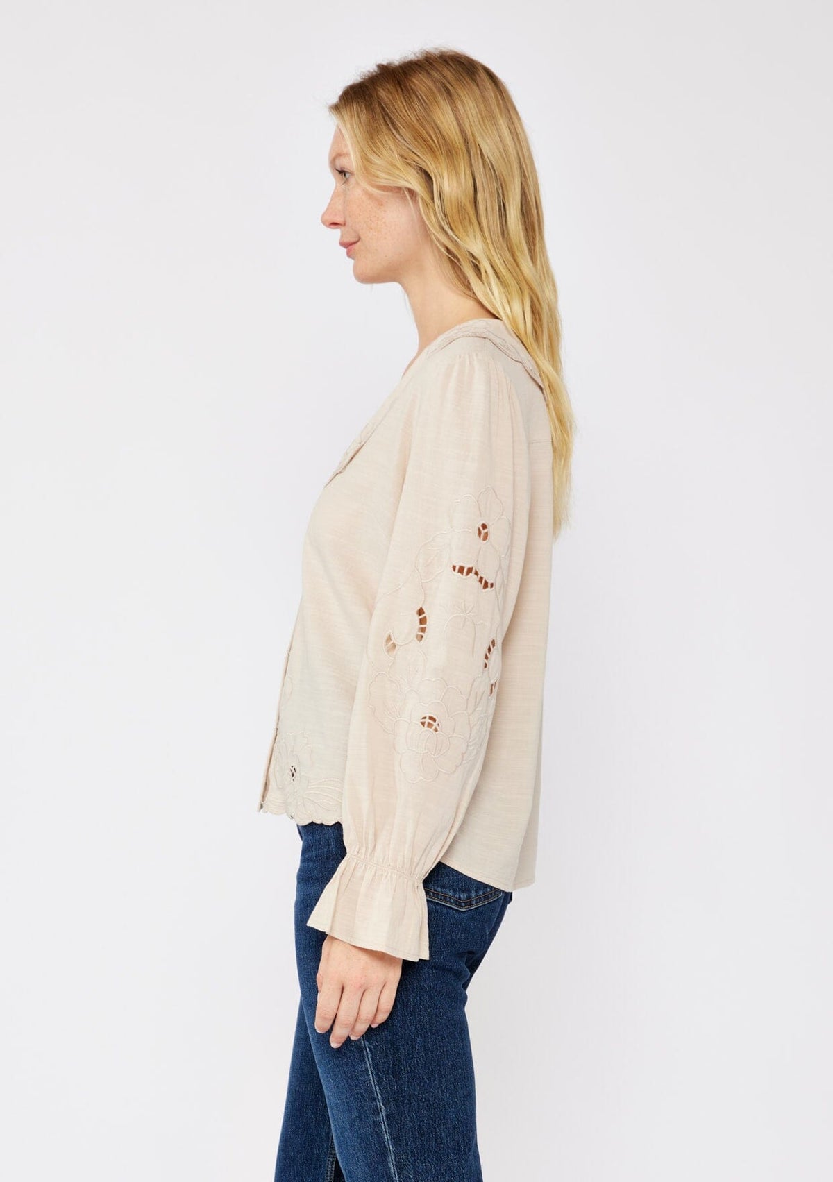 Embroidered Bohemian Blouse + Peter Pan Collar | LOVESTITCH