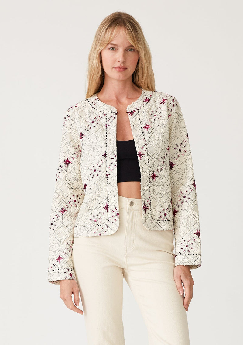 Women's Bohemian Embroidered Cropped Lady Jacket | LOVESTITCH