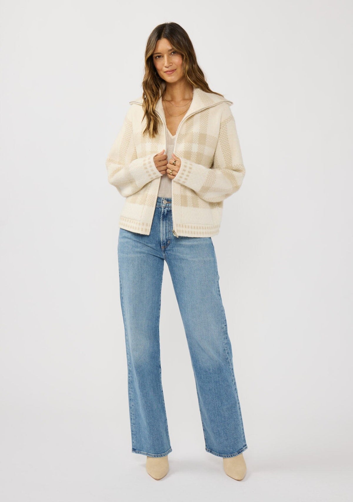 Cozy Zip-Up Plaid Jacket | LOVESTITCH