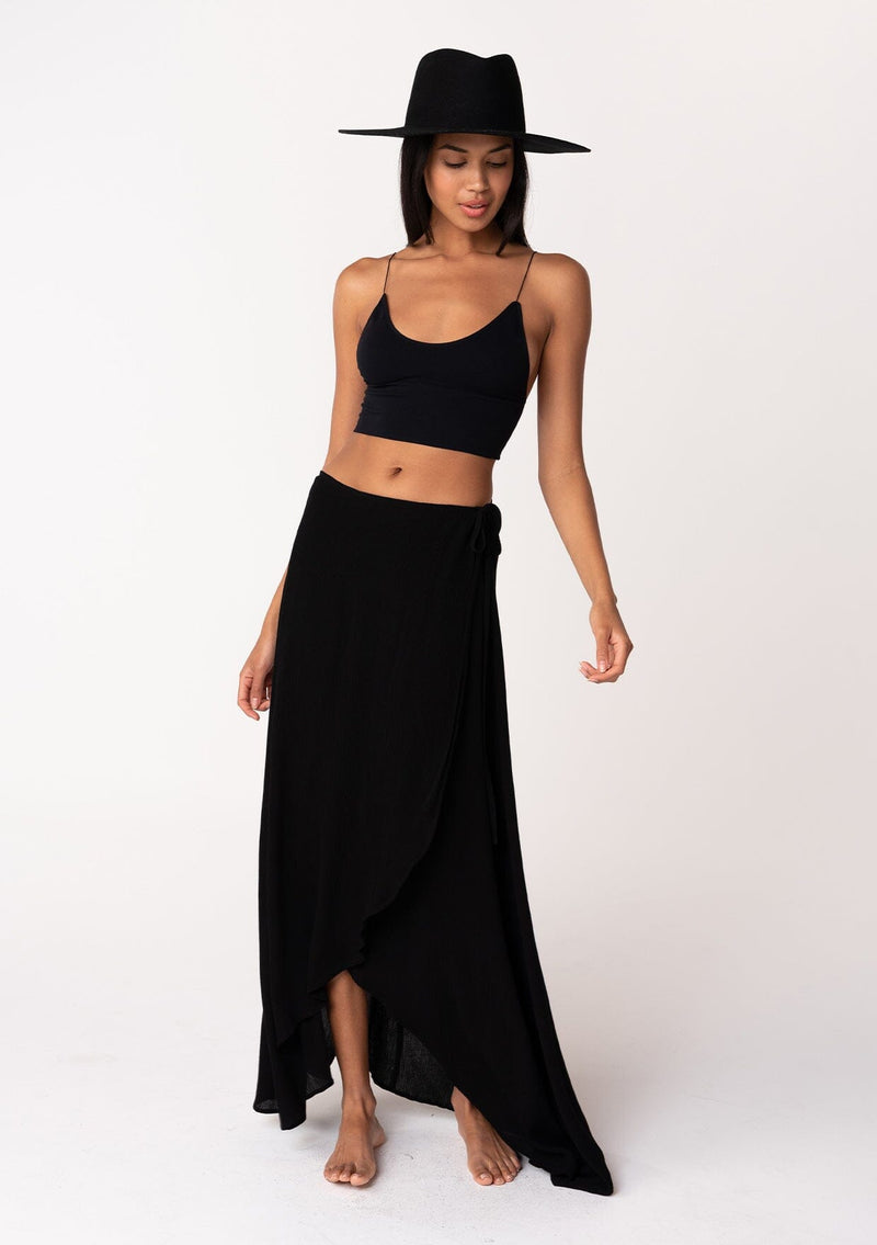 Women's Classic Flowy Maxi Wrap Skirt Slit LOVESTITCH