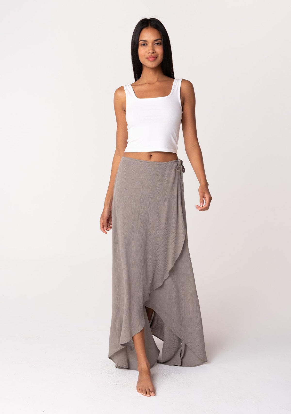 Women's Classic Flowy Maxi Wrap Skirt + Slit | LOVESTITCH