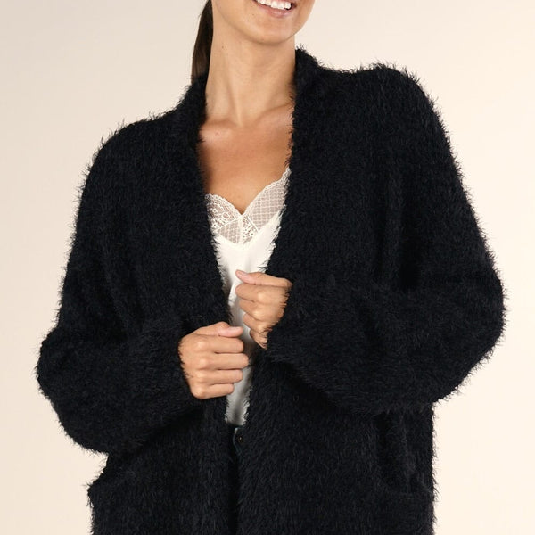 極美品 OUAT / BLACK OFFICE CARDIGAN 3 OUAT OFFICE CARDIGAN BLACK