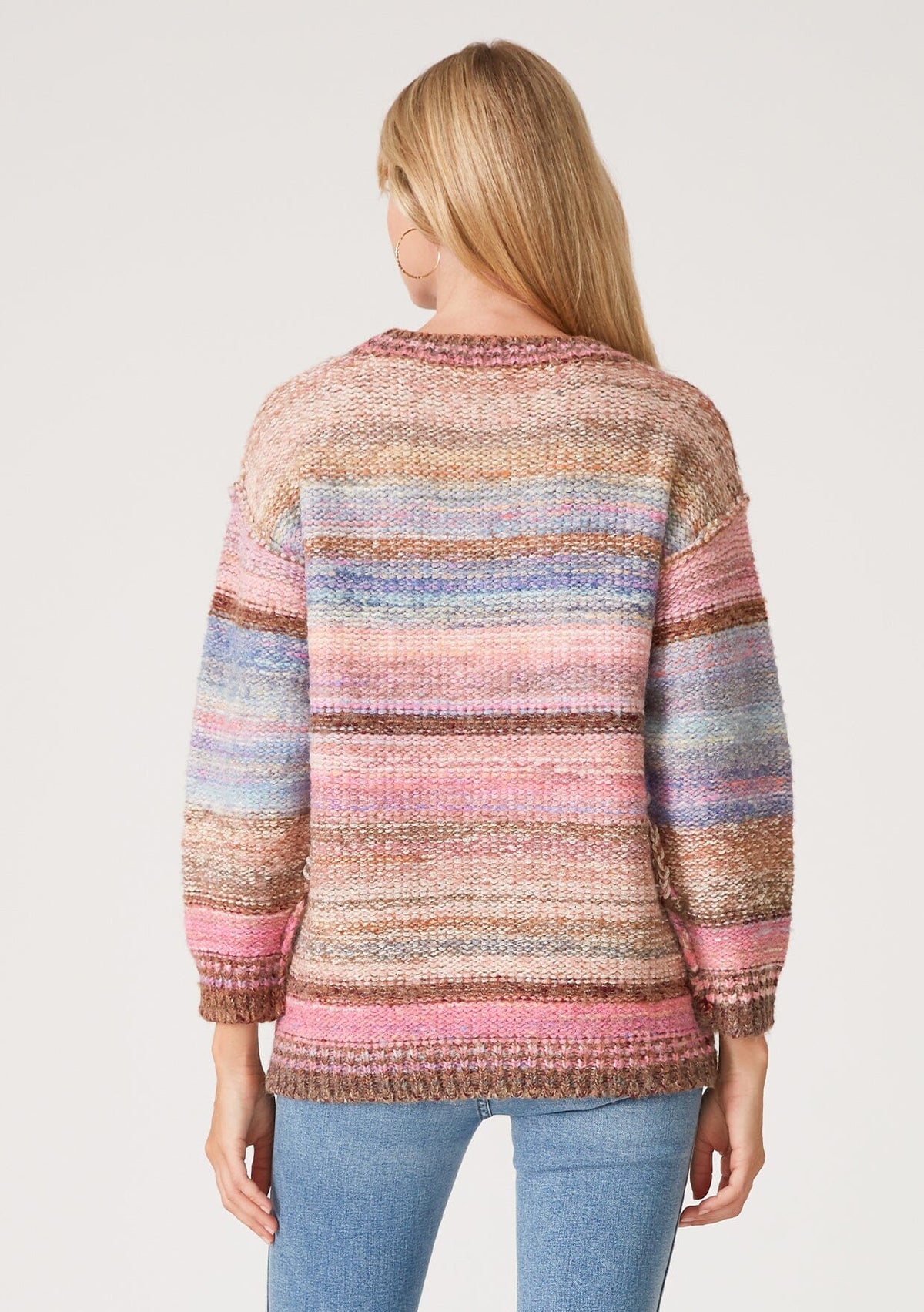 Women's Boho Sweater - Multi Color Patchwork Pullover | LOVESTITCH