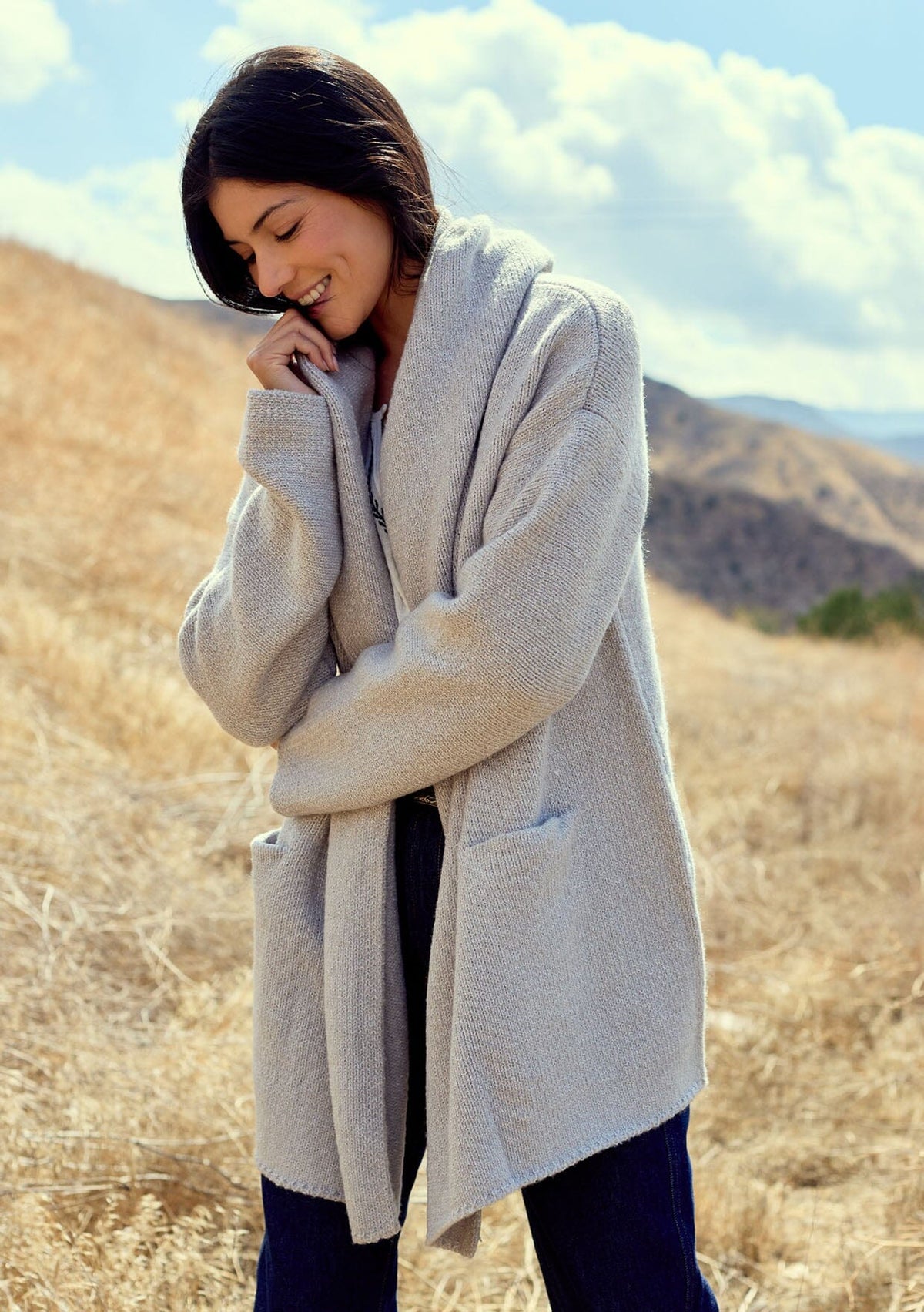 【CTHY】HIGH-END OVERSIZE KNIT（Size2） Women's Soft Oversize Coatigan Sweater | LOVESTITCH