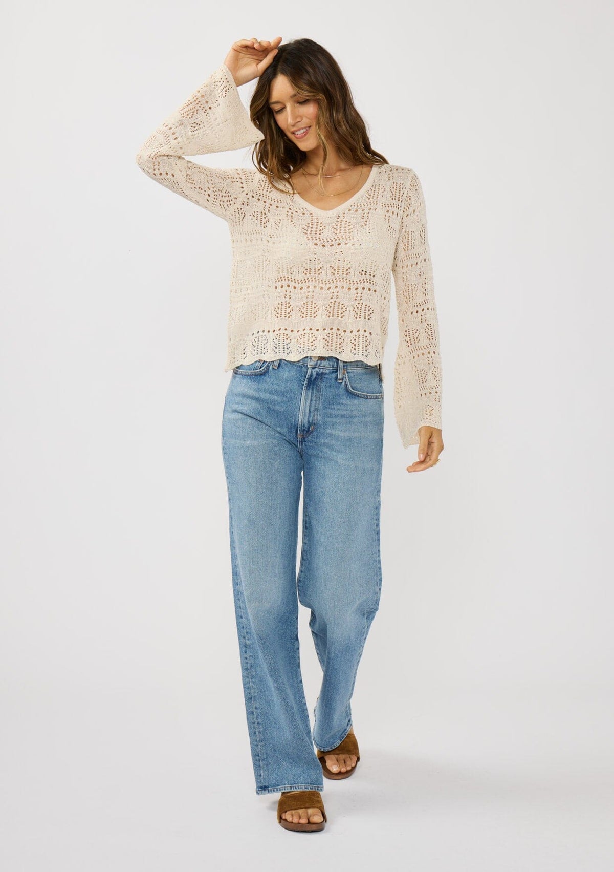 Women's Classic Boho Crochet Knit Top | LOVESTITCH