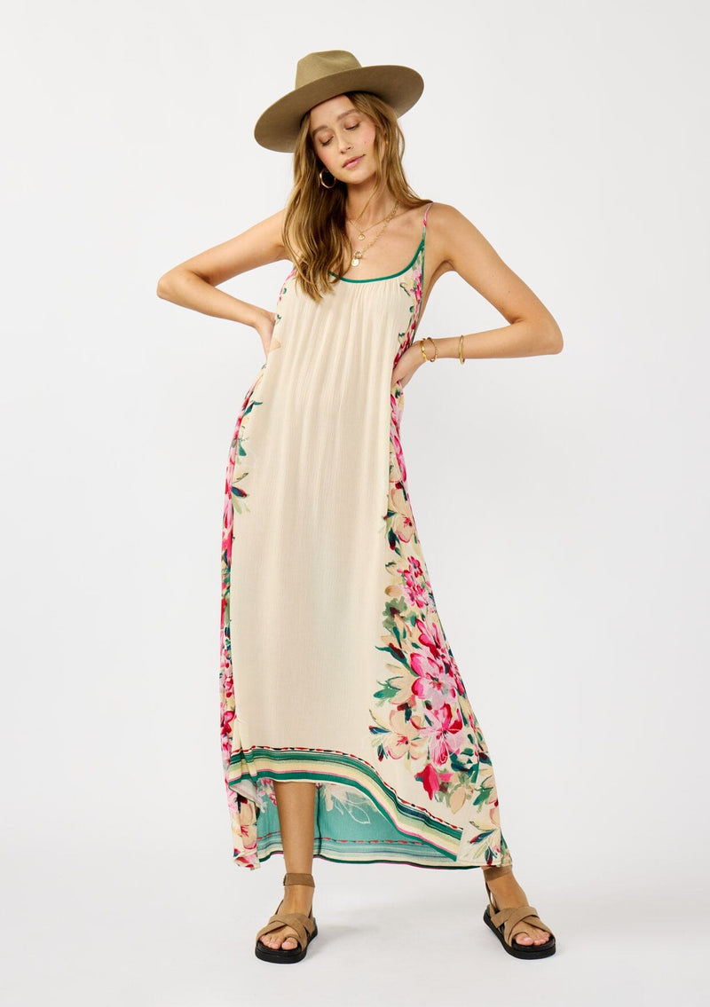 Sola Maxi Dress Ivory/Green / S/M Sola Maxi Dress Ivory/Green / S/M