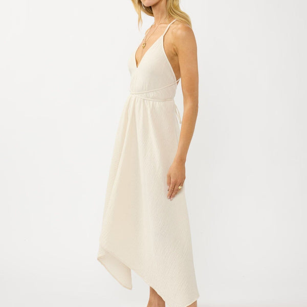 orchid paradise cocktail midi wrap dress reviews City Halter Cream / M/L US Size:48 Sophia Tolli Première | 5XL 3/4 Sleeve Wrap sleeveless bubble hem mini dress