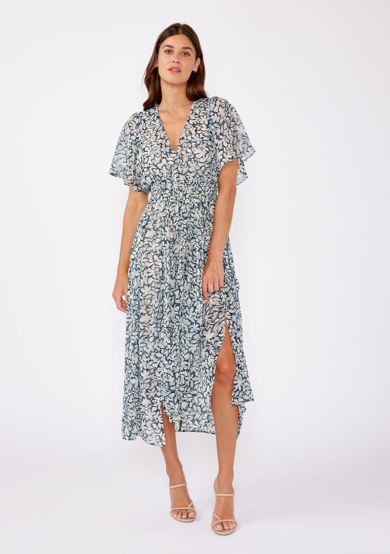 Bohemian Floral Chiffon Midi Dress | LOVESTITCH Bohemian Floral Chiffon Midi Dress | LOVESTITCH