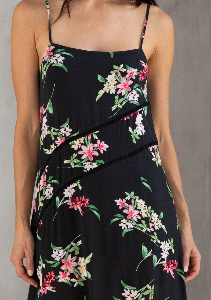 Maddox Floral Maxi Dress Black/Red / S Maddox Floral Maxi Dress Black/Red / S