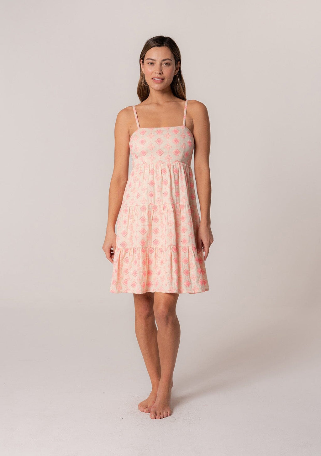 Rosie Mini Dress Natural/Pink / L Rosie Mini Dress Natural/Pink / L