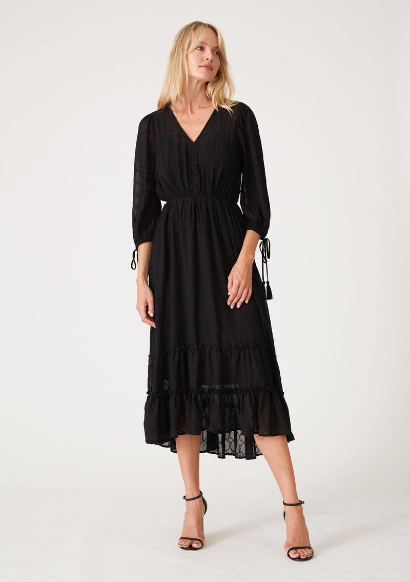 Alma Embroidered Maxi Dress Black / M Alma Embroidered Maxi Dress Black / M