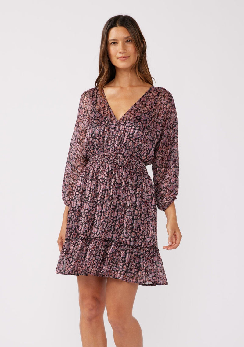Shine On Me Mini Dress Black/Plum / L Shine On Me Mini Dress Black/Plum / L