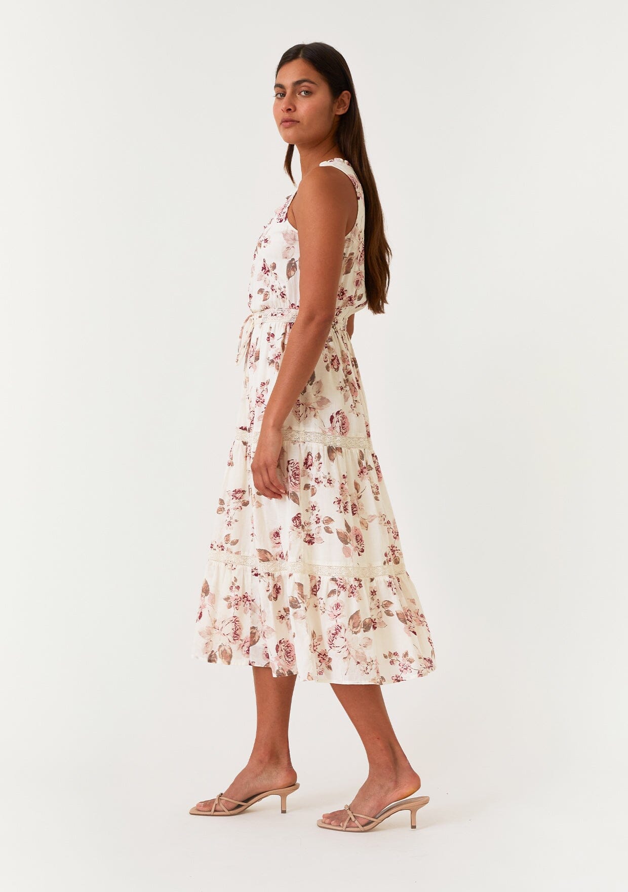 The Evelyn Floral Midi Dress main image 1