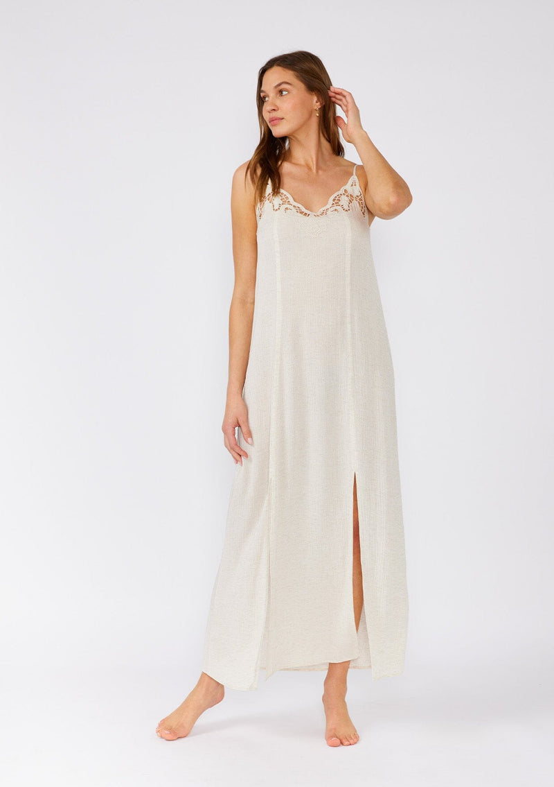 Lennon Lace Maxi Dress Natural / M Lennon Lace Maxi Dress Natural / M