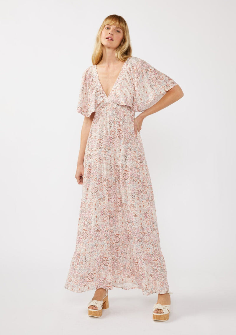 Cabana Days Maxi Dress Natural/Dusty Pink / L Cabana Days Maxi Dress Natural/Dusty Pink / L