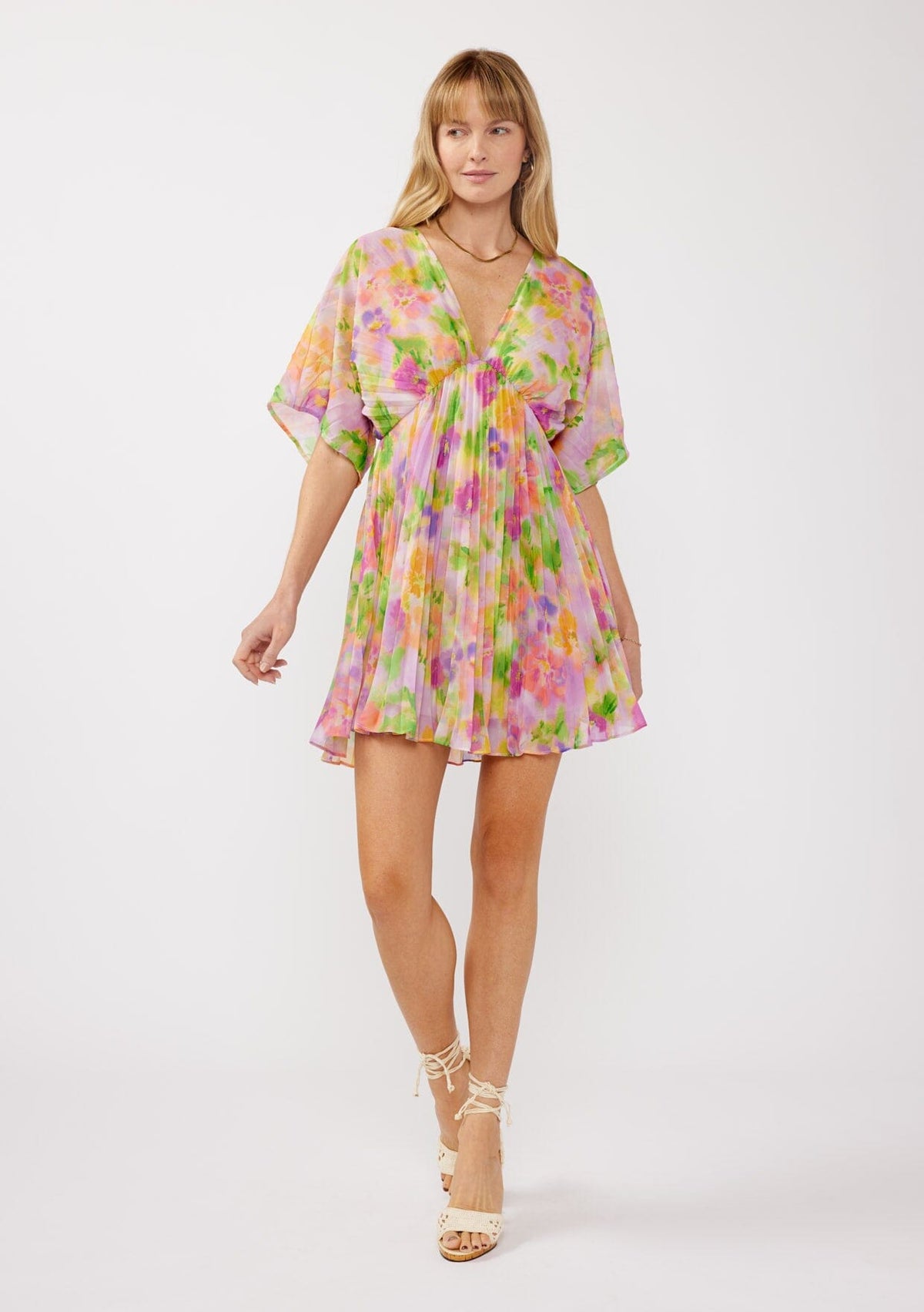 knee length dresses for ladies Bloom mini dress rose – Line & Dot main image 1