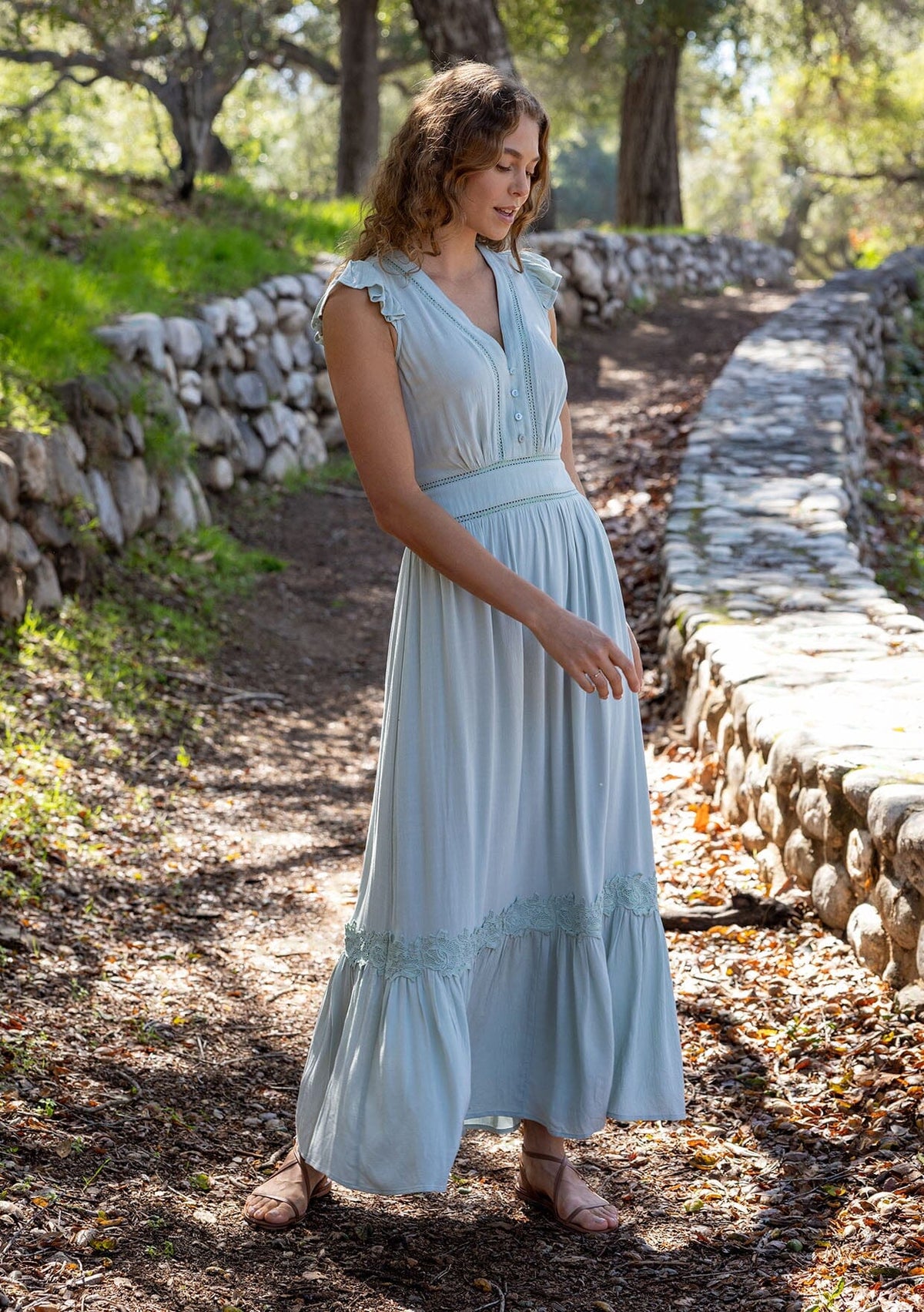 fitted lace wedding dress Evie Cutout Maxi Dress main image 0