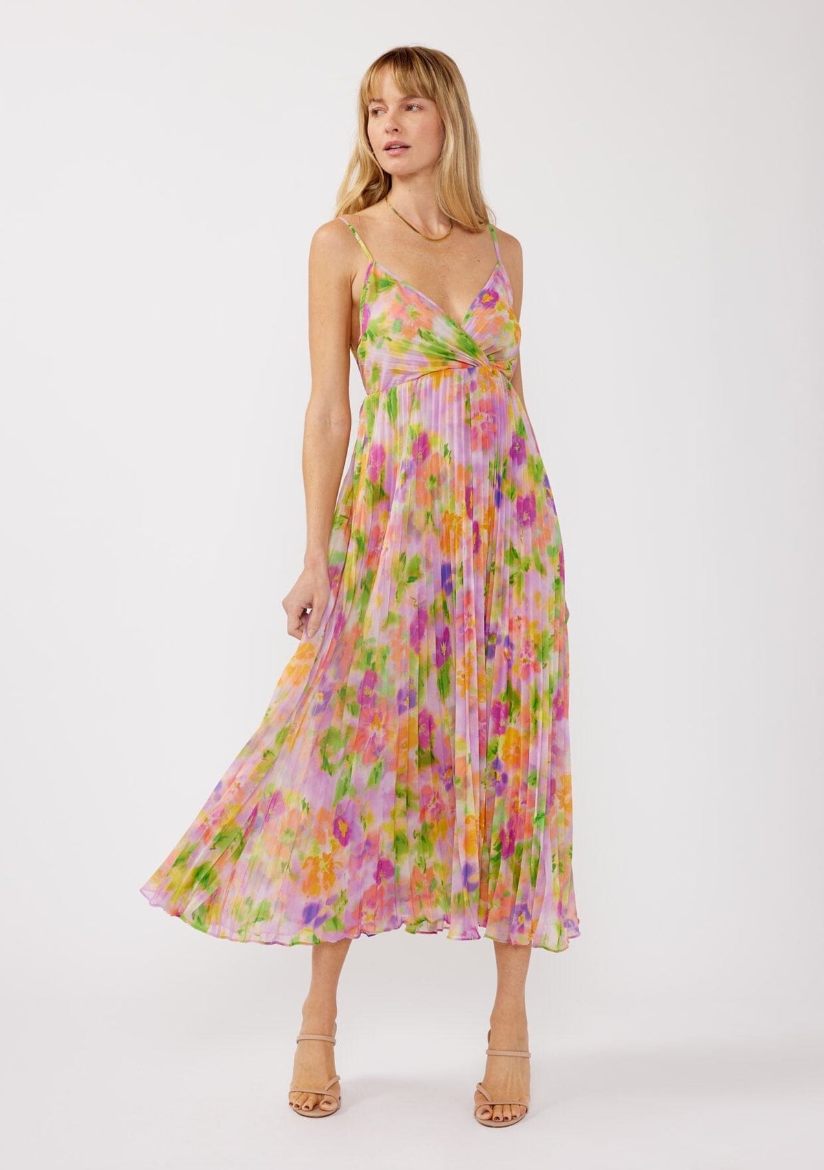 Mystic Bloom Maxi Dress Lilac/Coral / S