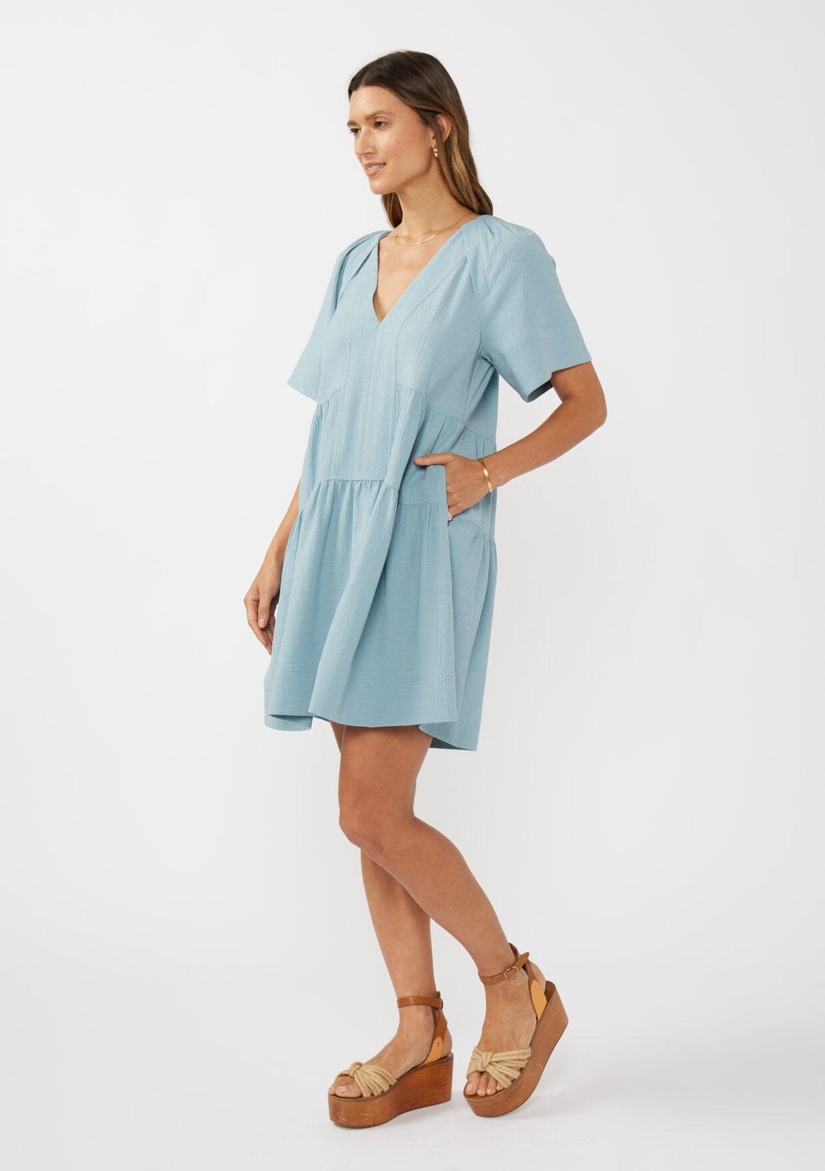 misty blue dresses Solina Mini Dress Misty Blue / L