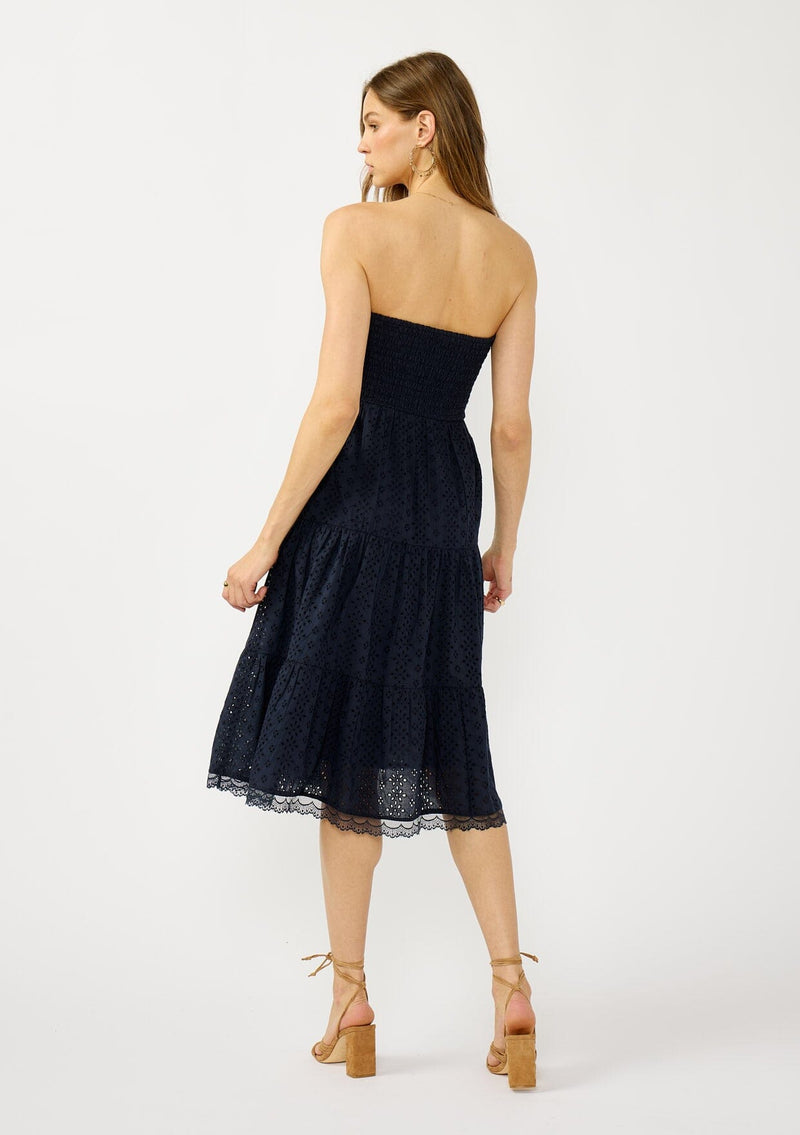 Mabel Eyelet Midi Dress Navy / M Mabel Eyelet Midi Dress Navy / M