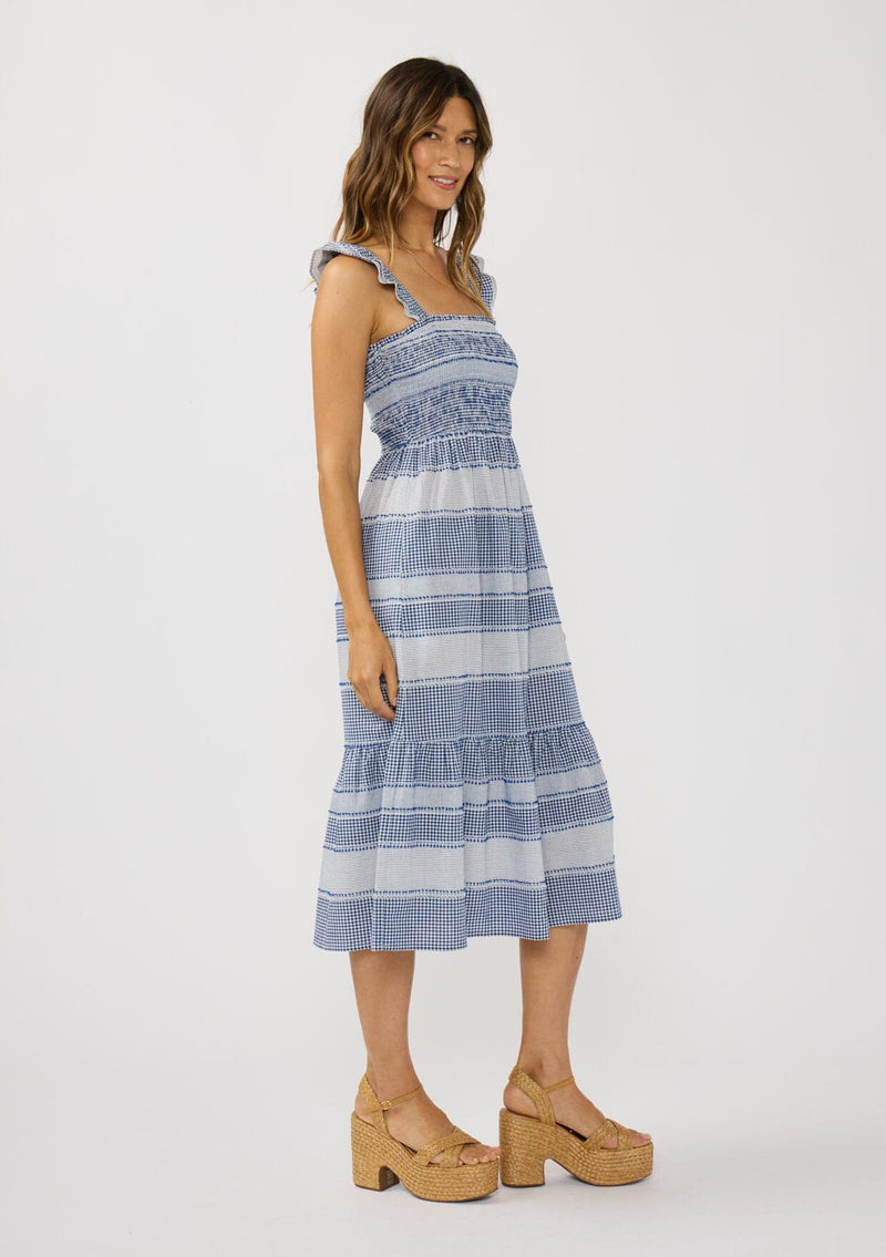 Adele Midi Dress Navy/White / L