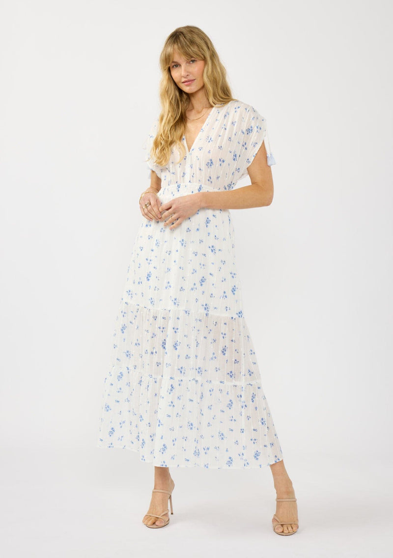 Mariette Maxi Dress White/Blue / S Mariette Maxi Dress White/Blue / S
