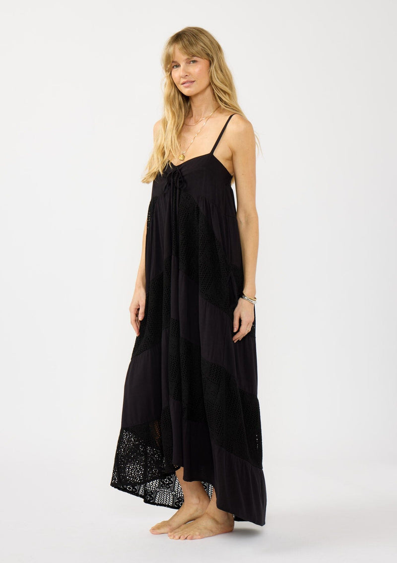 Lori Lace Maxi Dress Black / L