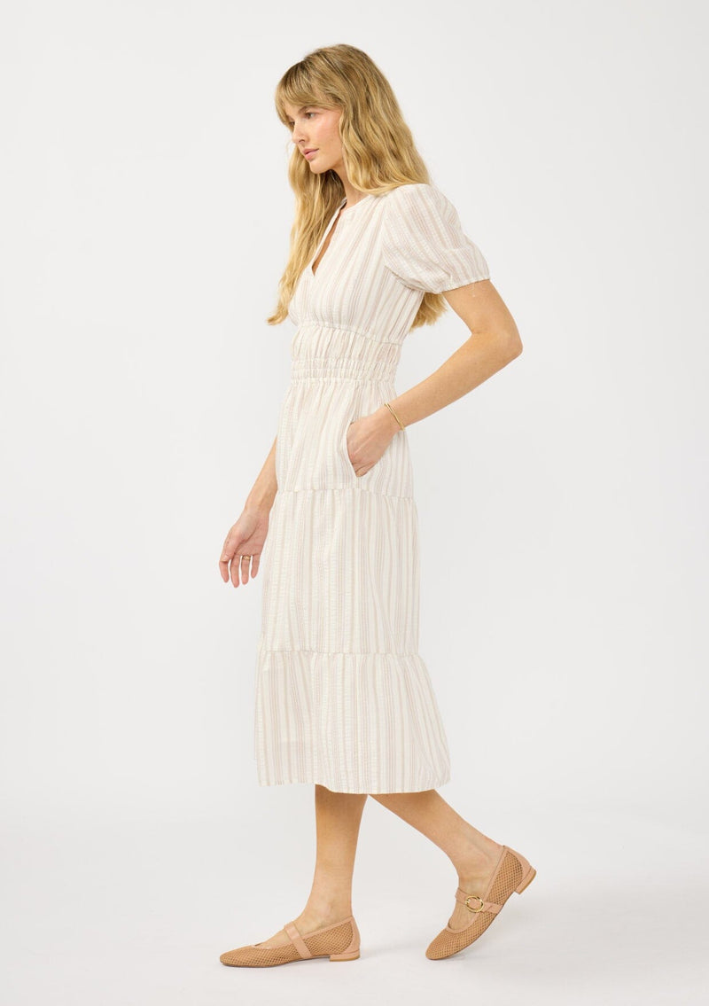 Sundazed Midi Dress Sand/Off White / L